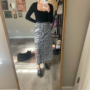 Floral midi skirt